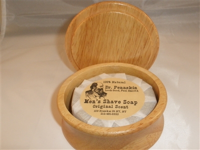 Dr. Pennskin Shave Soap with Wood Bowl